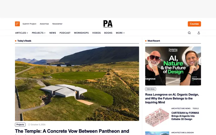 parametric-architecture.com homepage