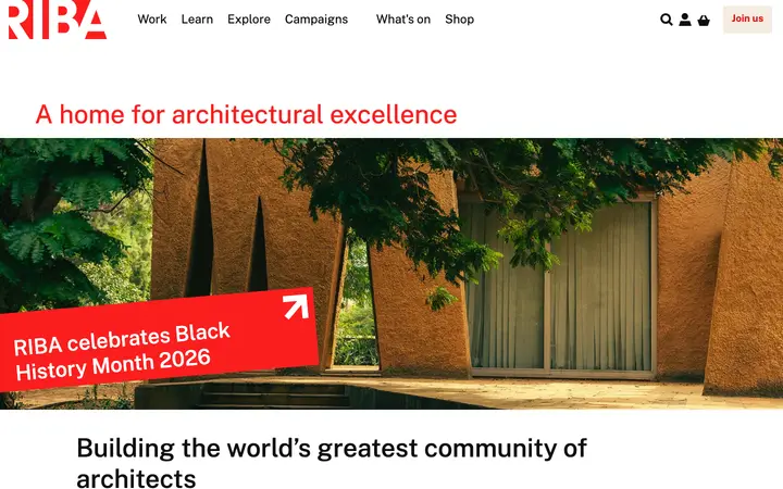 riba.org homepage