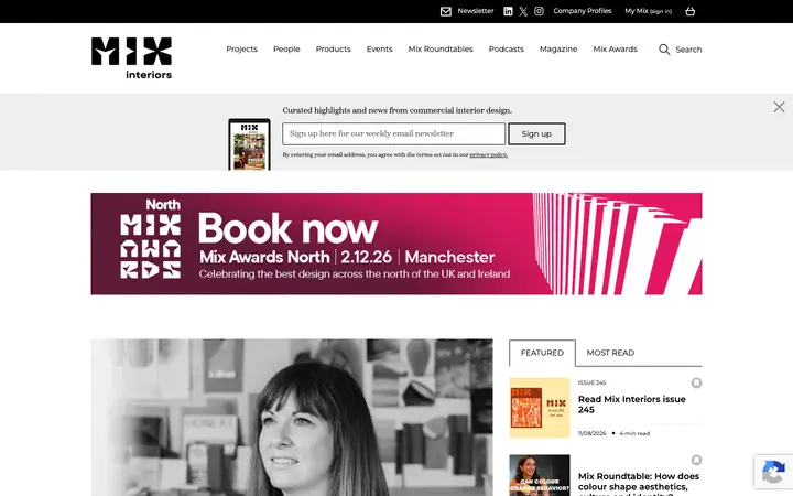 mixinteriors.com homepage
