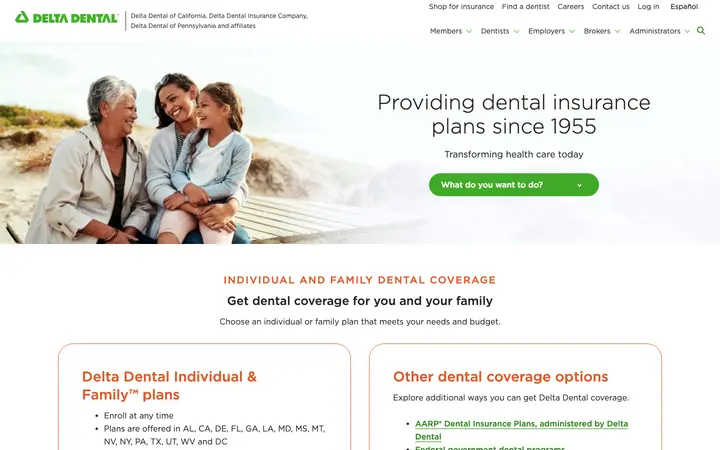 www1.deltadentalins.com homepage
