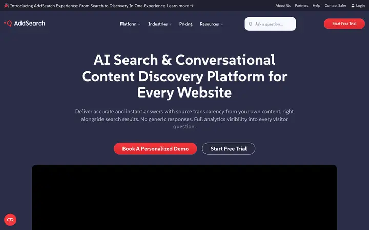 addsearch.com homepage