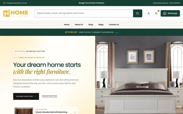 homeinterior.com.pk homepage