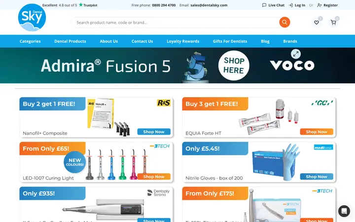 dentalsky.com homepage