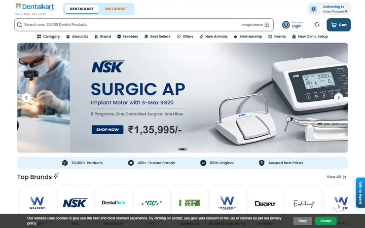 dentalkart.com homepage