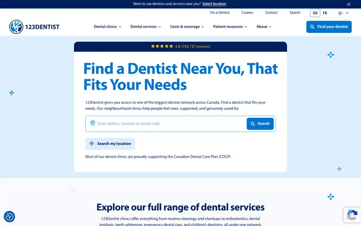 123dentist.com homepage