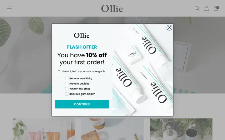 olliesmile.com homepage