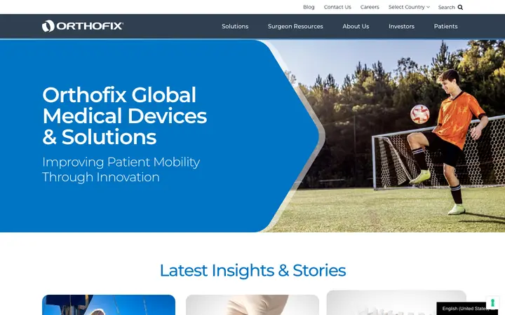 orthofix.com homepage