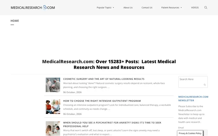 medicalresearch.com homepage
