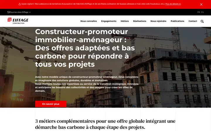 eiffageconstruction.com homepage on desktop
