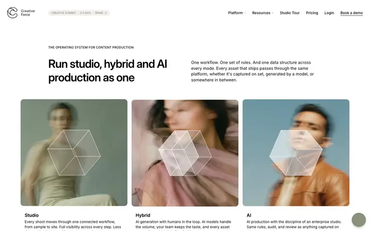 creativeforce.io homepage