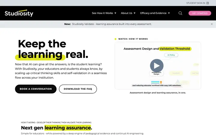 studiosity.com homepage
