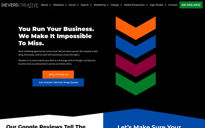 sieverscreative.com homepage