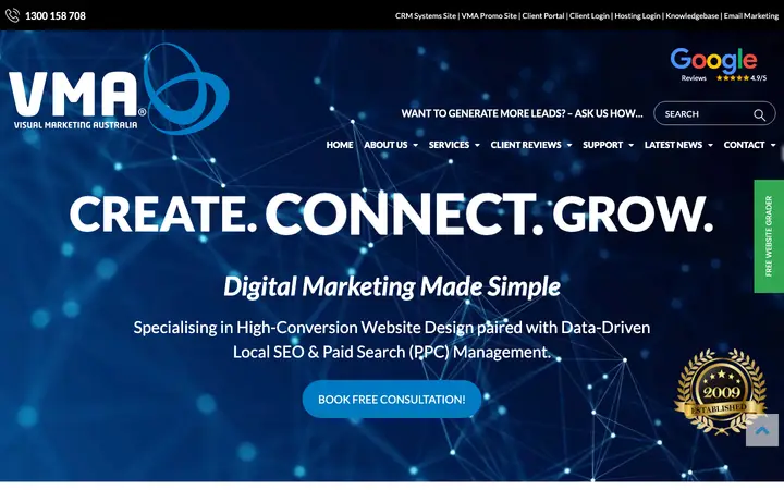 visualmarketing.com.au homepage