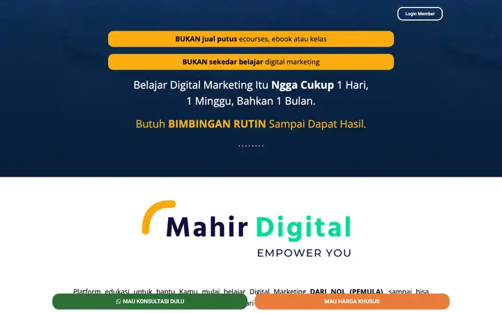 mahirdigital.id homepage