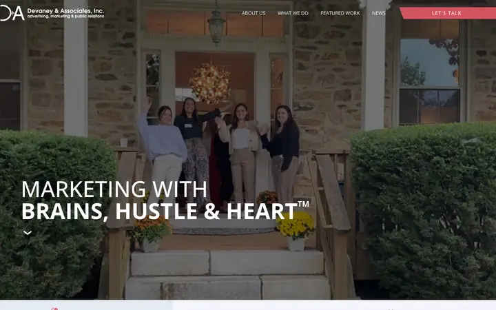 devaneyagency.com homepage