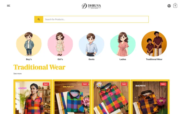 dhruvadesigns.in homepage