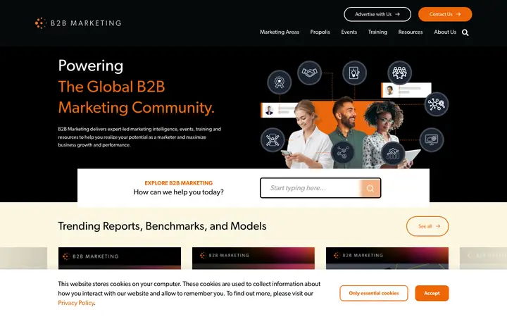 b2bmarketing.net homepage