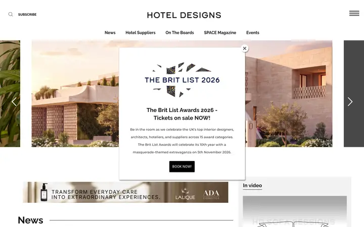 hoteldesigns.net homepage