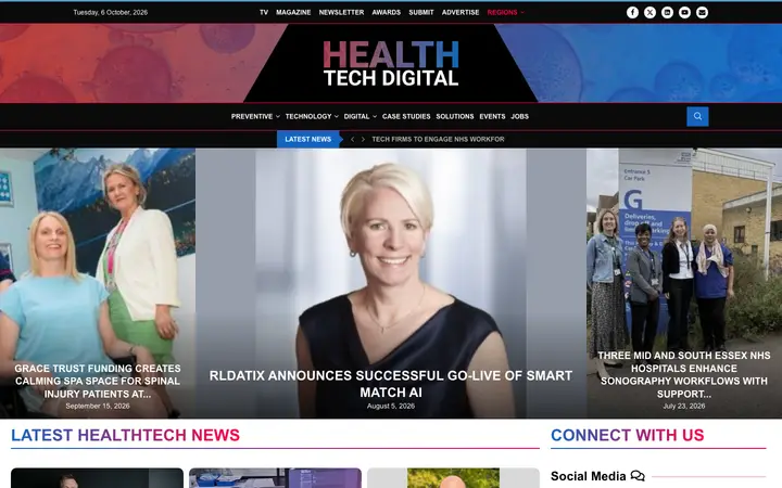 healthtechdigital.com homepage