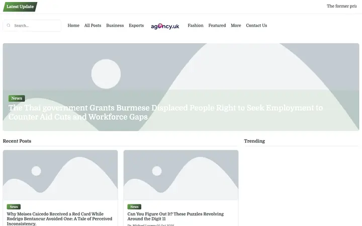 promoagency.uk homepage on desktop