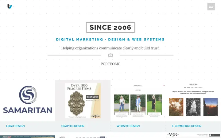 trajanstudio.com homepage on desktop