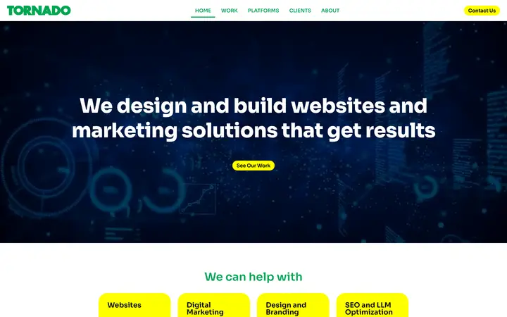 tornadodesign.com homepage