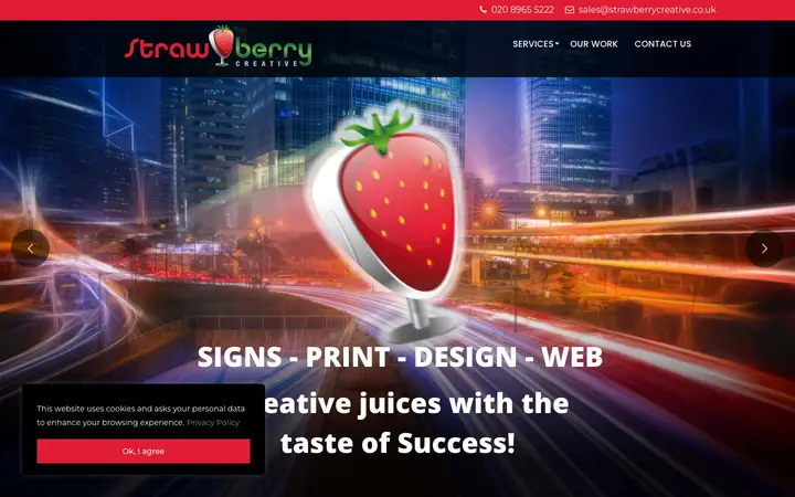 strawberrycreative.co.uk homepage