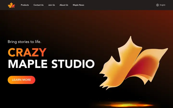 crazymaplestudios.com homepage