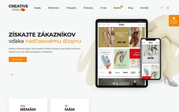 creativesites.sk homepage