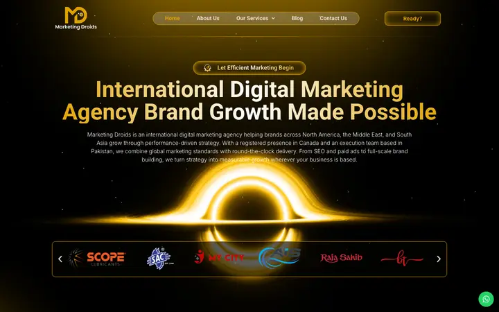 marketingdroids.com homepage