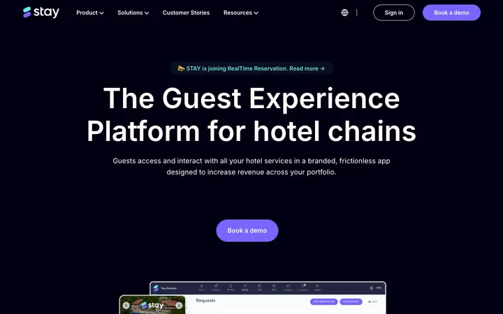 stay-app.com homepage