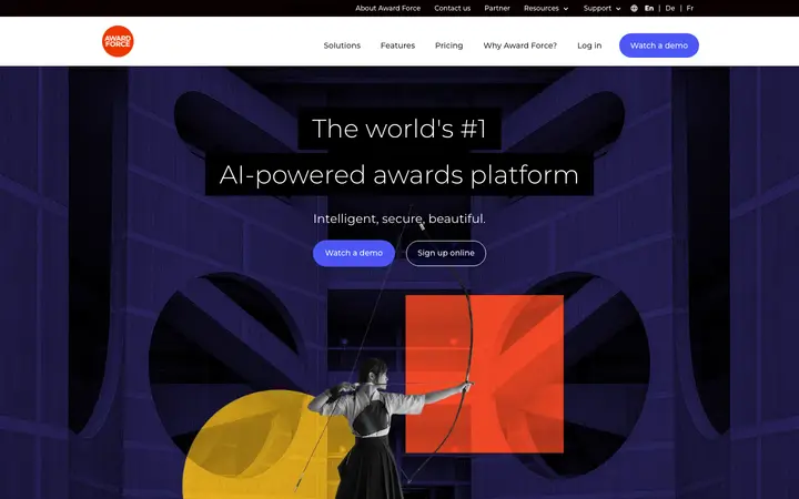 awardforce.com homepage