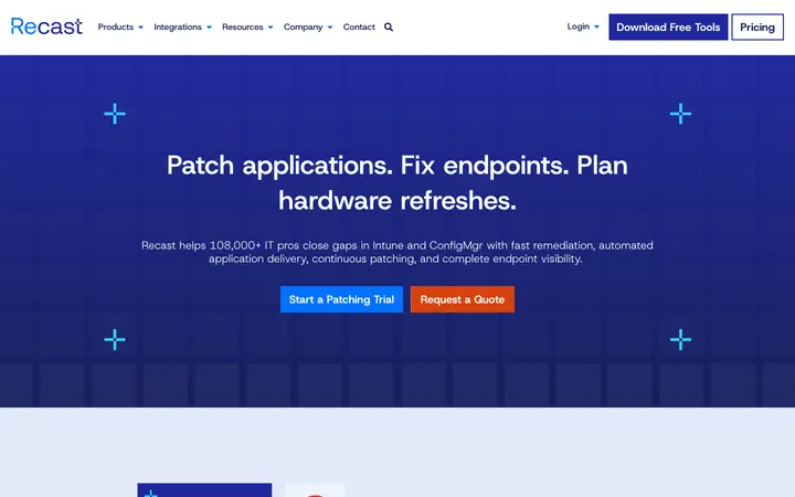 recastsoftware.com homepage