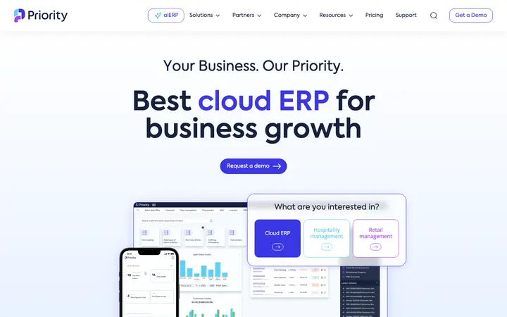 priority-software.com homepage