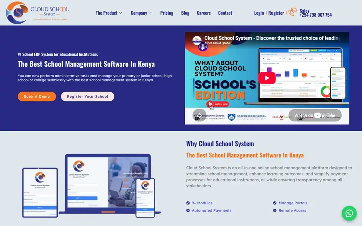 cloudschool.co.ke homepage