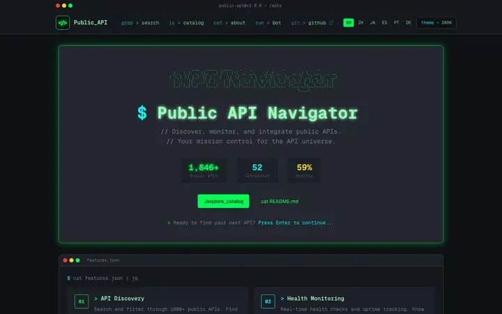public-api.org homepage