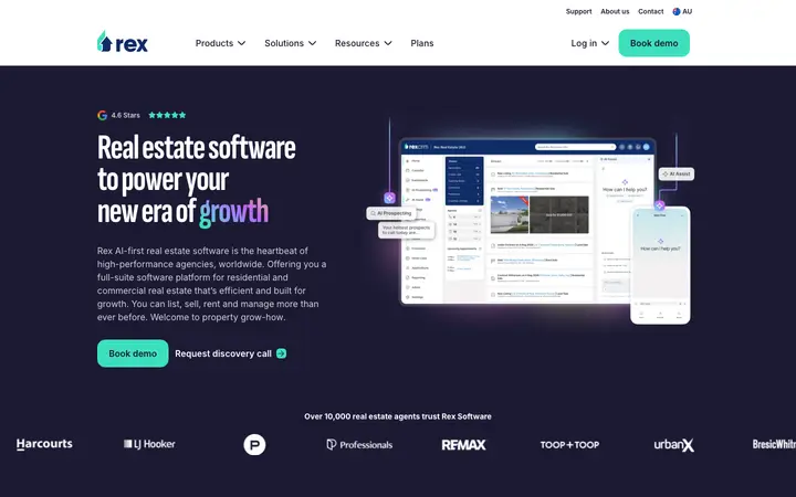 rexsoftware.com homepage