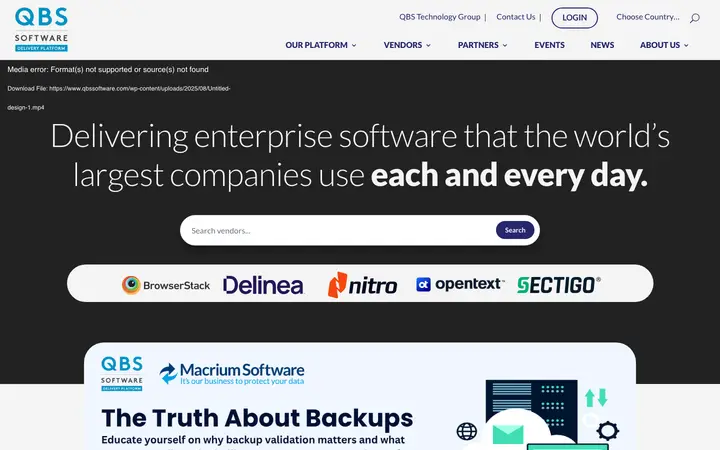 qbssoftware.com homepage