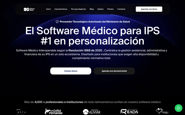 softwaremedico.com.co homepage