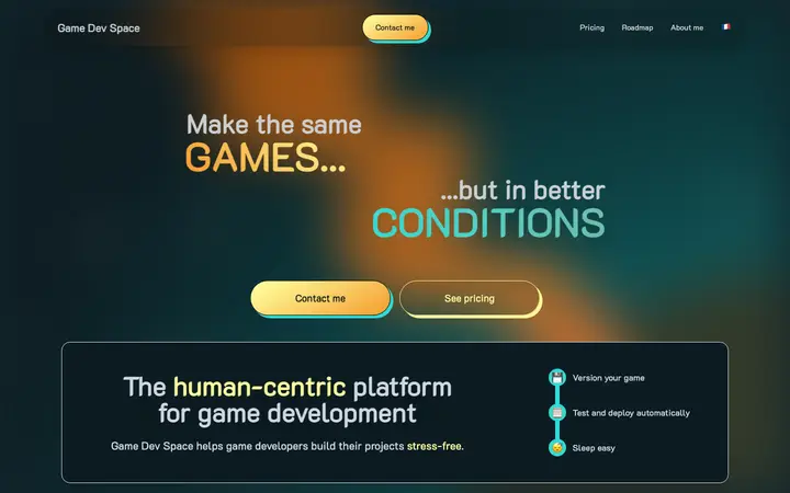 game-dev.space homepage