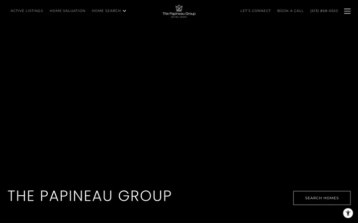 thepapineaugroup.com homepage on desktop