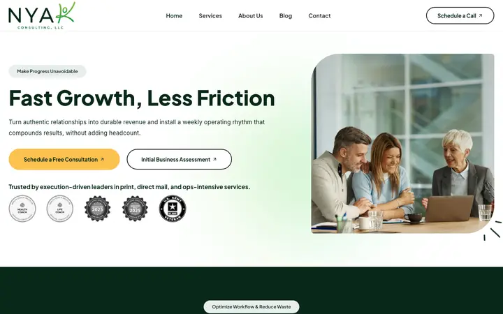 nyakconsulting.com homepage