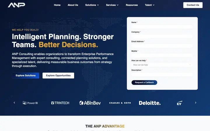 anpconsulting.in homepage