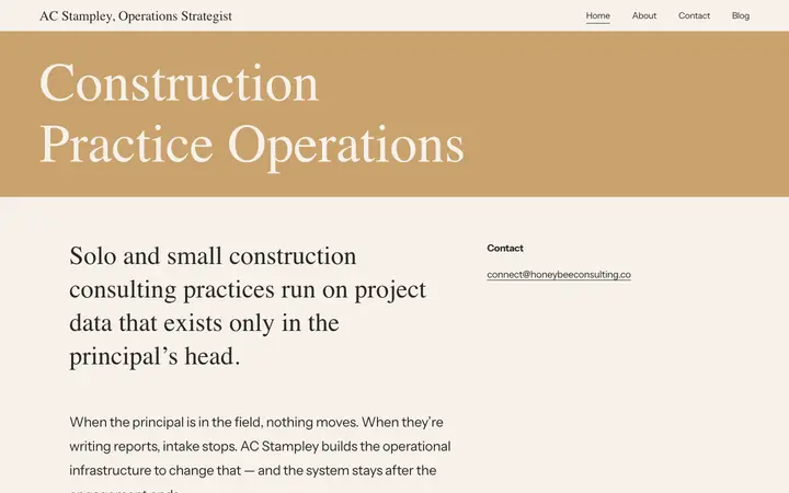 honeybeeconsulting.co homepage