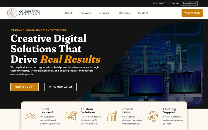 goldenratiowebsolutions.com homepage