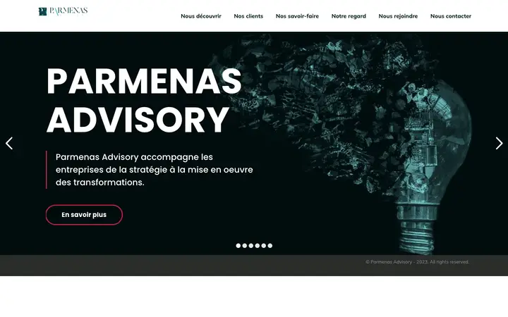 parmenas-advisory.com homepage