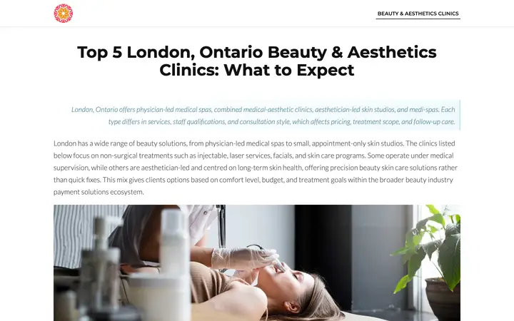 revivebeautysolutions.ca homepage