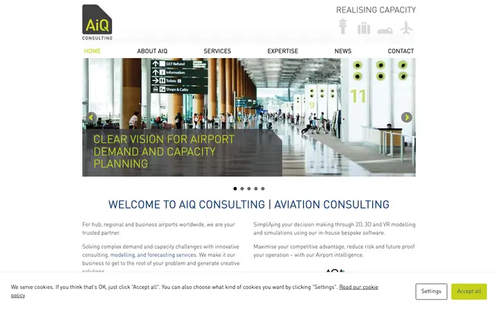 aiqconsulting.com homepage