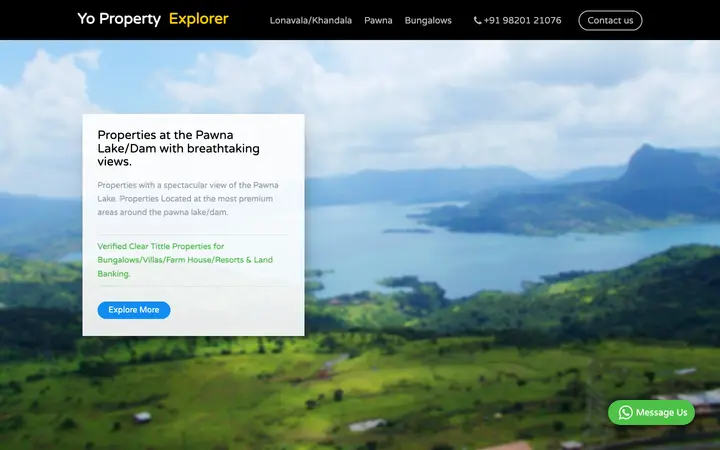yopropertyexplorer.com homepage on desktop