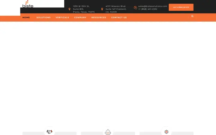 bistasolutions.com homepage